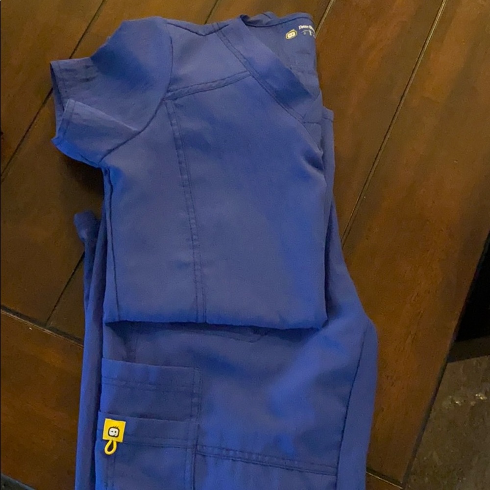 Blue/Purple WonderWink Scrub Set